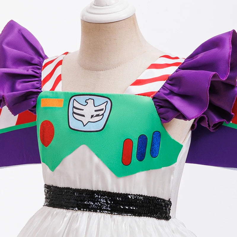 2026 Halloween Carnival Costume Girls Anime Cartoon Cosplay Dress, White Girls Birthday Dress, 3-10 Years Old Baby Costume