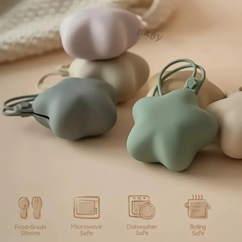 1PC Baby Pacifier Holder Bag Food Grade Silicone Infant Portable Soother Container Box Nipple Storage Box Cases Accessories