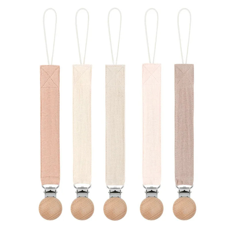 5pcs Baby Pacifier Clips Cotton Pacifier Chain Nipple Bracket Holder For Nipples Toddler Toy Dummy Clip Baby Shower Gift