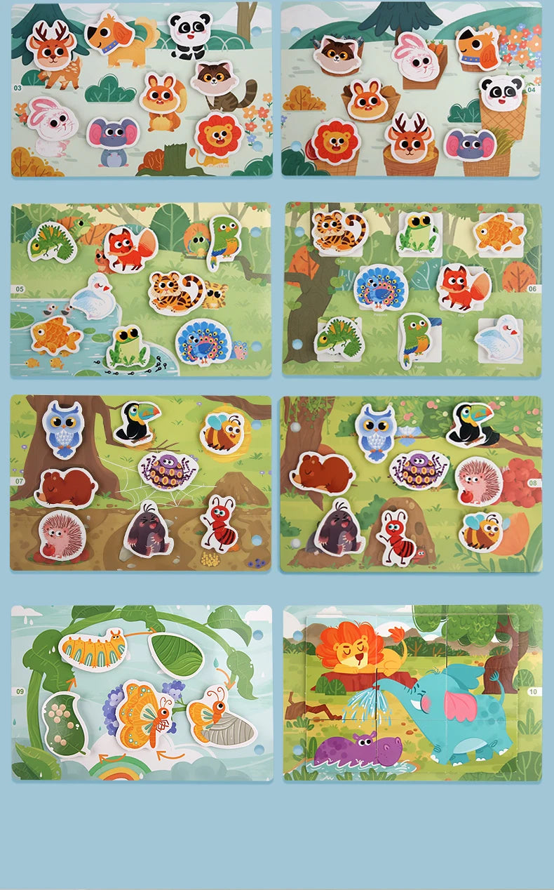 Montessori Baby Busy book My First Quiet Book Paste Early Learning Education Ty Children Toy Matching Game for Babies 2 3 Years
