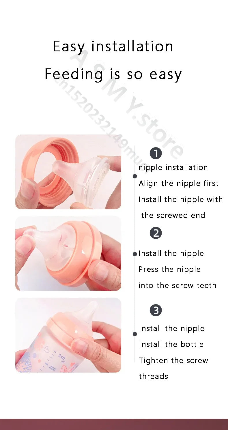 Baby nipples /for pigeon 2nd / 3rd generation bottles, silicone natural taste, wide diameter 5CM universal nipple/
