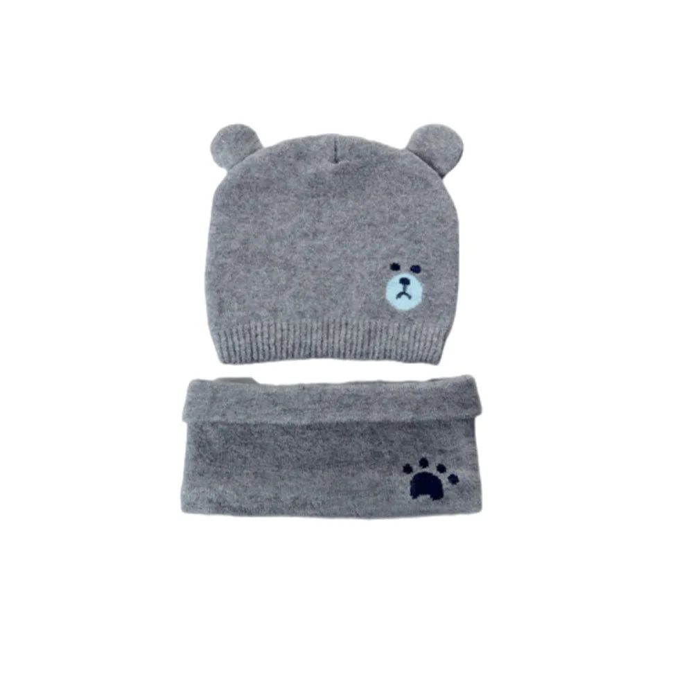 Baby Neck Warmer & Hat 2-Piece Set - Elastic Headband, Ear Protection, Warm & Cozy, Perfect Christmas Gift for Newborns