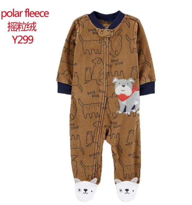 Newborn Baby Clothing Winter Boys Jumpsuit Fleece Overalls Infants Baby Clothes Warm New Born Home Dress Toddler Girls Costume