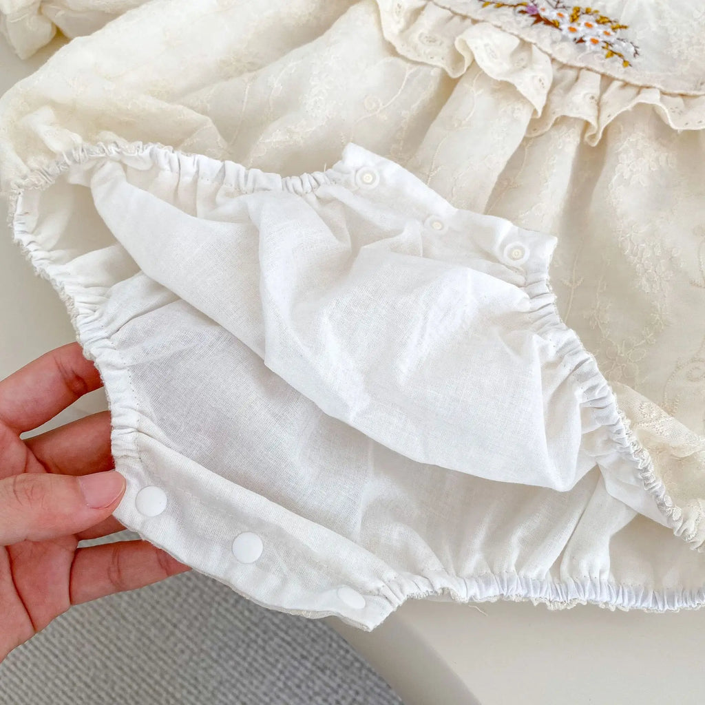 Newborn Baby Clothes Girl Spring Summer 2025 Floral Lace Baby Girl Romper Clothes Cotton Infant Baby Bodysuit Girl Jumpsuit