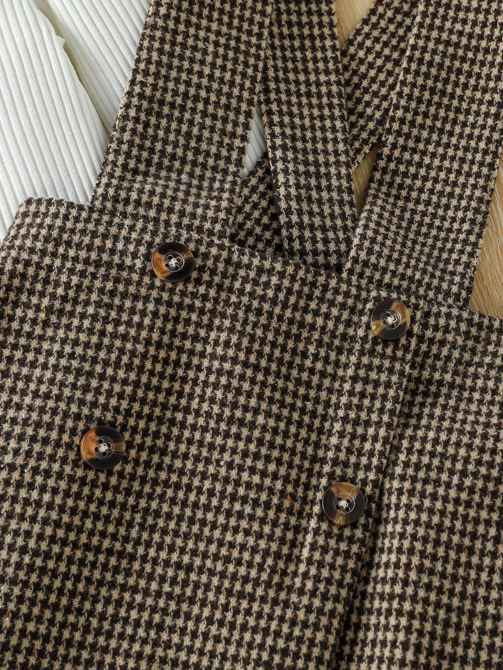 2-6 Years Kid Girl  Solid Long Sleeve Top &Plaid Strap Skirt Set Fashion Cute All Match Wear Autumn Winter Party Outifit Clothes