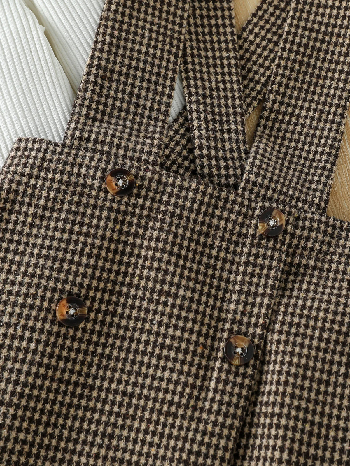 2-6 Years Kid Girl  Solid Long Sleeve Top &Plaid Strap Skirt Set Fashion Cute All Match Wear Autumn Winter Party Outifit Clothes