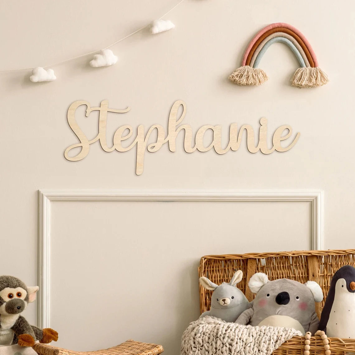 Customized Name Sign Nursery Wooden Baby Name Sign Personalized Baby Home Room Birthday Wedding Nursery Wall Decor