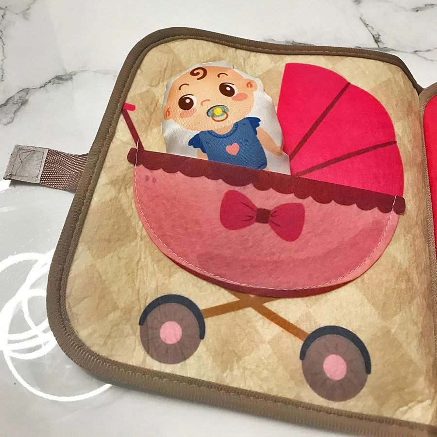 Early Education English Interactive Cognitive Cloth Books Baby Learning Books Baby Soft Books Children's Toys
