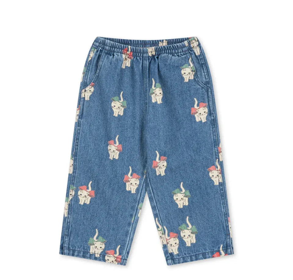 26 KS Toddler Girls Denim Overalls Boys Lemon Jacket Jeans Girl Cat Vest Dress Children Clothes Set Kids Fashion Outerwear Pants