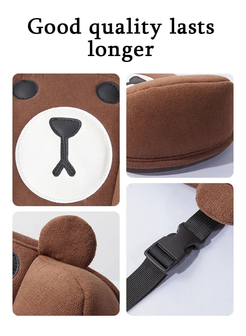 1Set Car Cute Cartoon Pillow Car Mounted Child Sleeping Pillow Car Removable Comfortable Breathable Headrest Lumbar Support