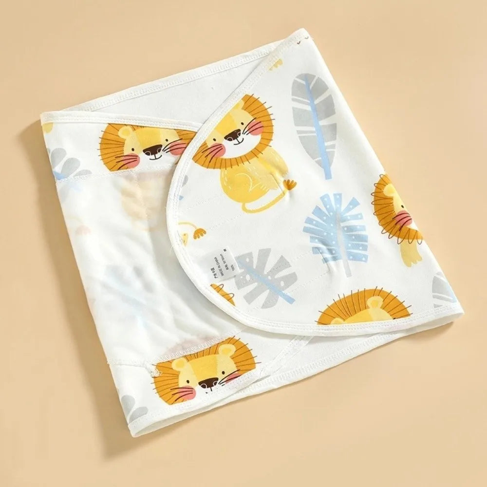 Comfortable Anti-startle Baby Sleeping Bag Cotton Single Layer Baby Swaddle Blanket Cartoon Newborn Sleep Bag Wrap