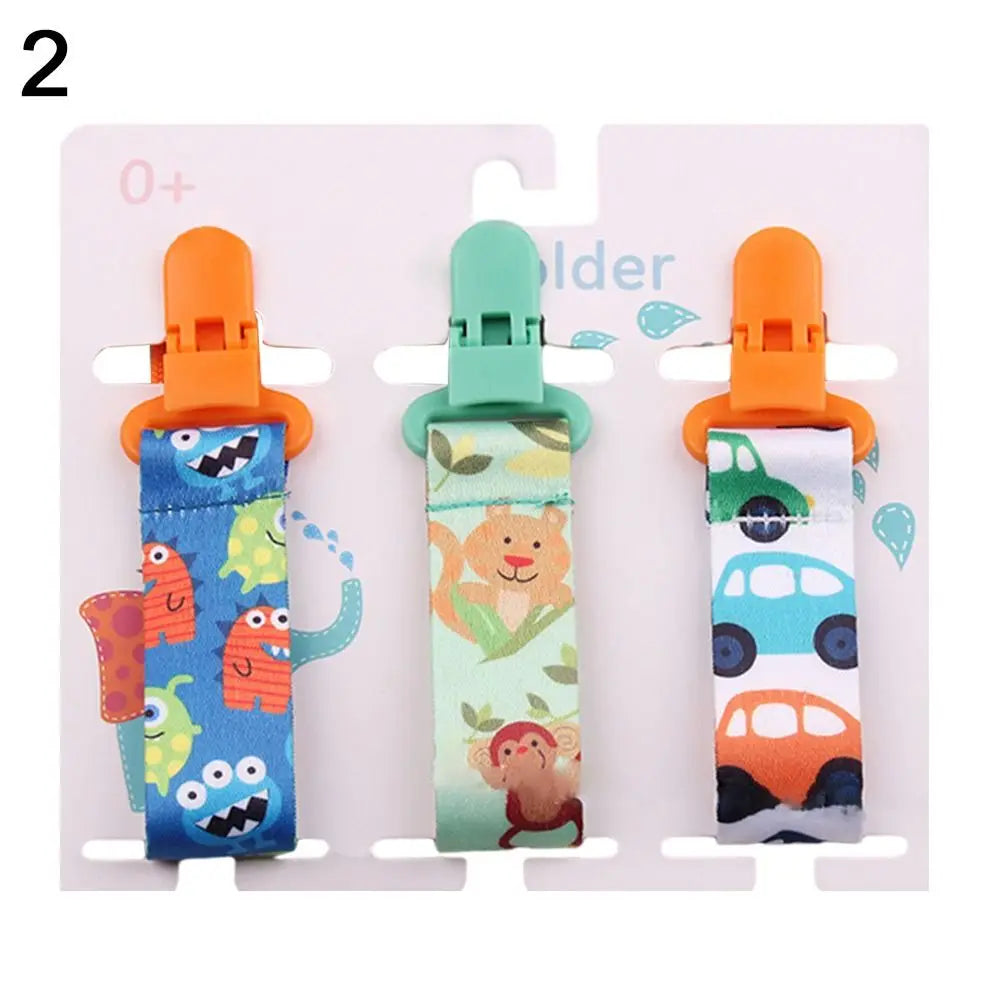 3 Sets of Dummy Pacifier Clips Baby Care Nipple Holder Baby Pacifier Chain Brackets Carrying Pacifier Brackets Gifts