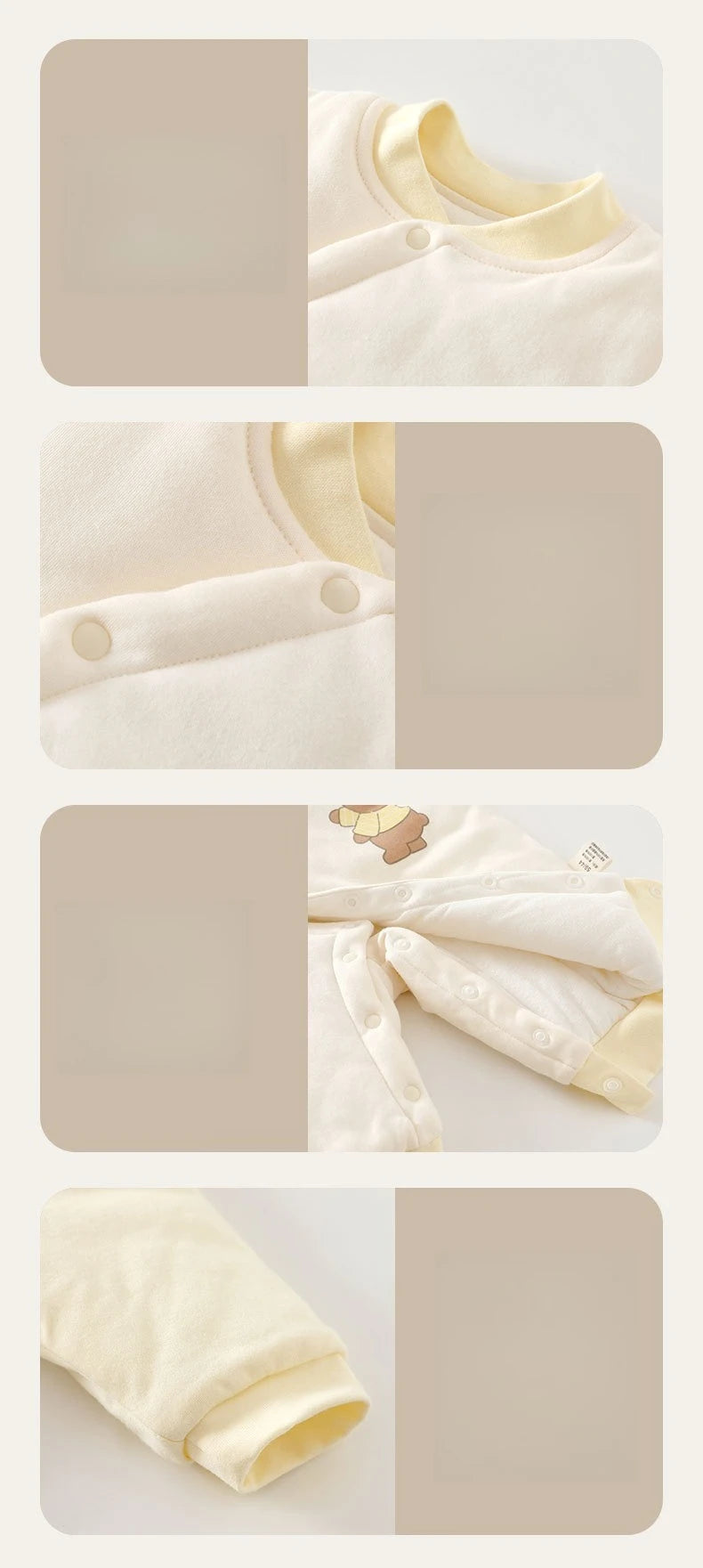 AYNIGIELL Baby Winter Clothing, Pure Cotton Thickened Warm Baby Cotton Clothing, 0-18 Months Newborn Baby Outdoor Clothing