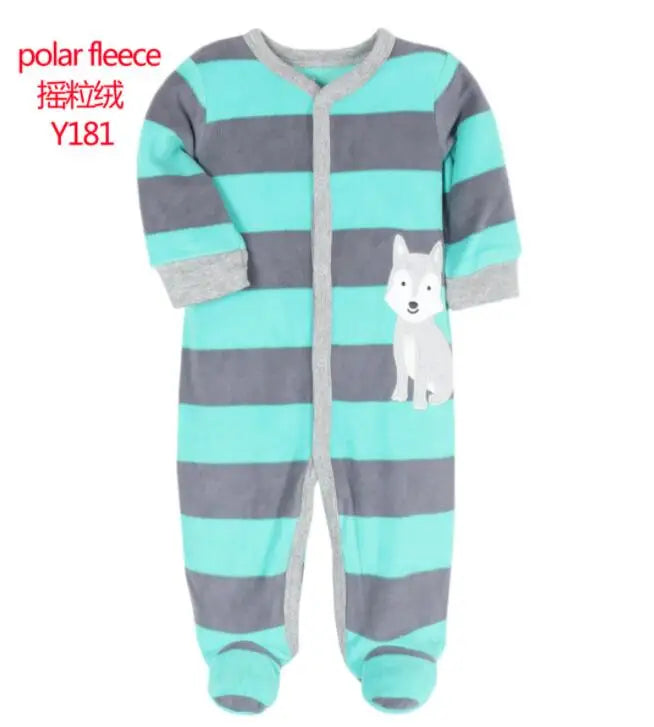Newborn Baby Clothing Winter Boys Jumpsuit Fleece Overalls Infants Baby Clothes Warm New Born Home Dress Toddler Girls Costume