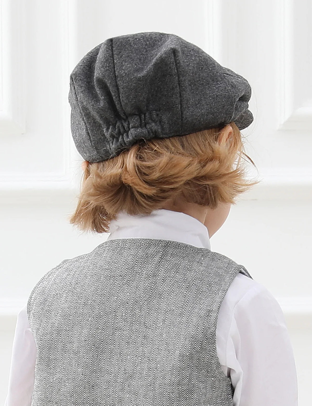 Baby Boy Hat Toddler Golf Cap Newborn Baptism Herringbone Flag Headgear Kids Gentleman Wedding Cotton Soft Lining Accessories