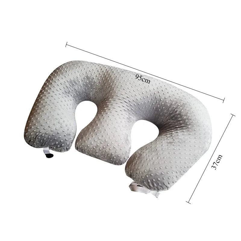 Baby Twin Pillow Multi Functional Nursing Pillow Anti Overflow Spitting Pillows Cushion for Newborns Feeding Bed Baby Nest