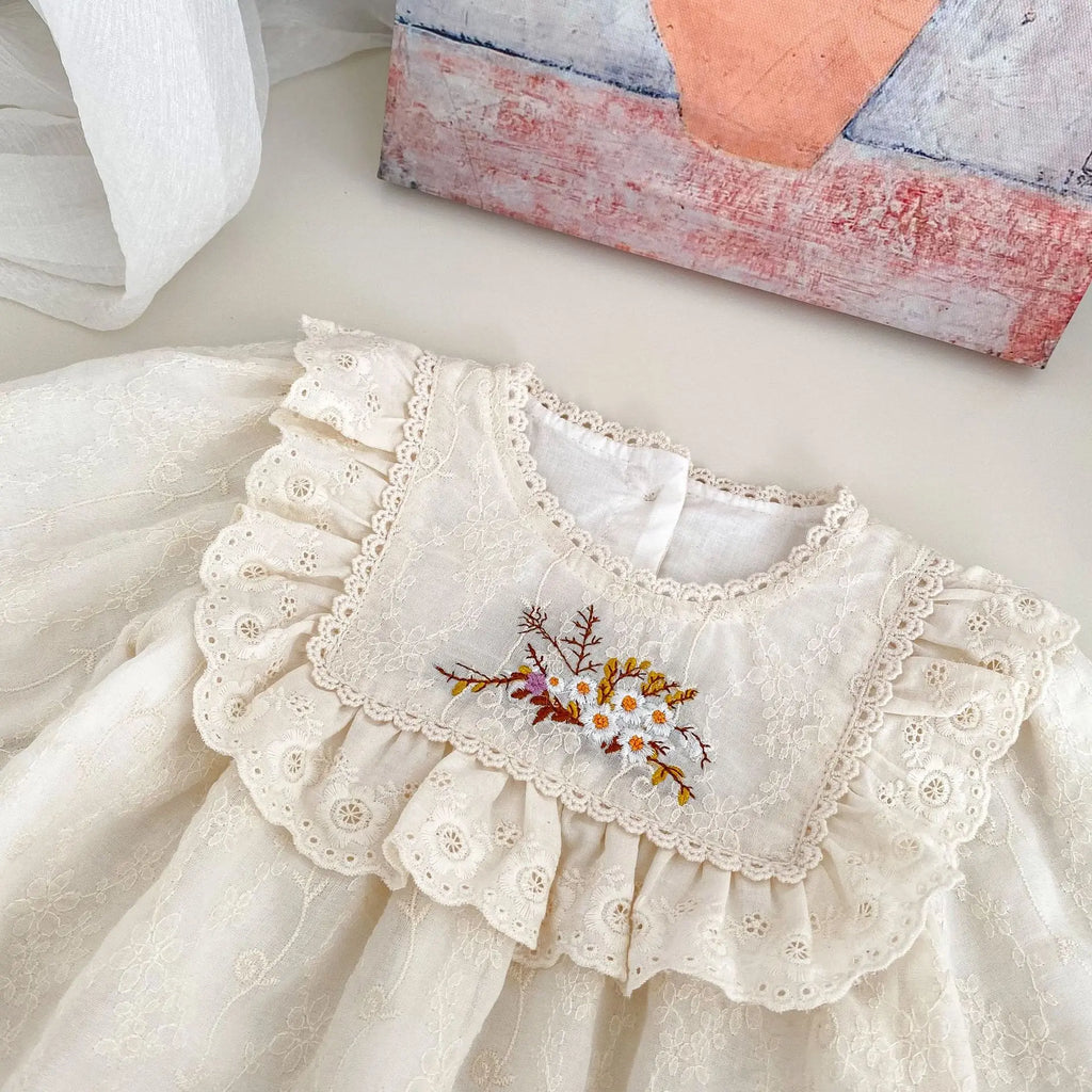 Newborn Baby Clothes Girl Spring Summer 2025 Floral Lace Baby Girl Romper Clothes Cotton Infant Baby Bodysuit Girl Jumpsuit