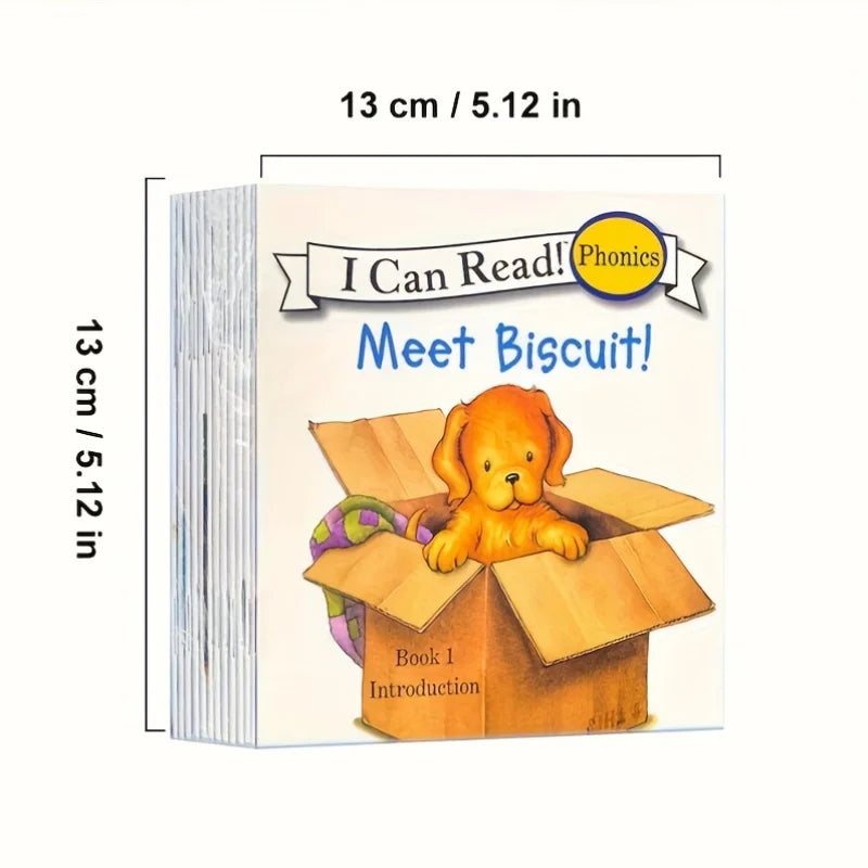 Phonics Readers 12-Book Set,Biscuit The Dog Children's Books for Early Learning, English Beginner Reading Collection,Sekx Tablet
