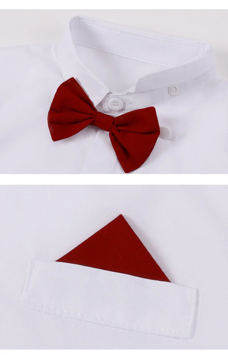 Baby Boy Clothes Toddler Wedding Outfit Kids Formal Birthday Party Suit Set Infant Graduation Piano Performance School Clothes