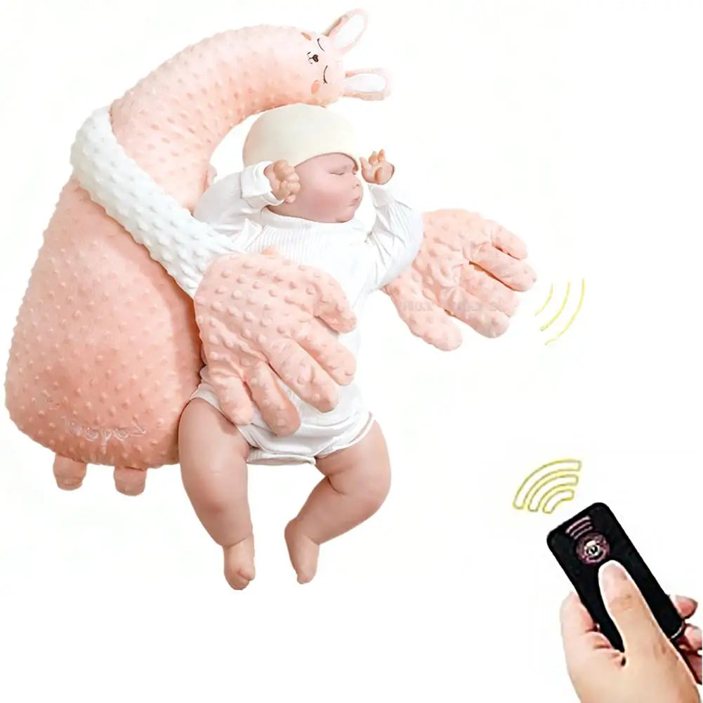 Cartoon Baby Sleeping Patting Doll with Soothing Palm Remote Control Electric Baby Hand Pillow Soothing Palm Patting For Toddler