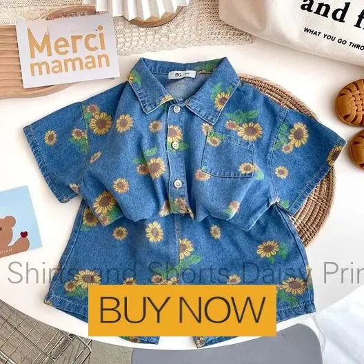New Summer Outfits Baby Boys 9 To 12 Months Dinosaur Printed Turn-down Collar T-shirts Tops and Shorts 2PCS Infant Clothing Sets