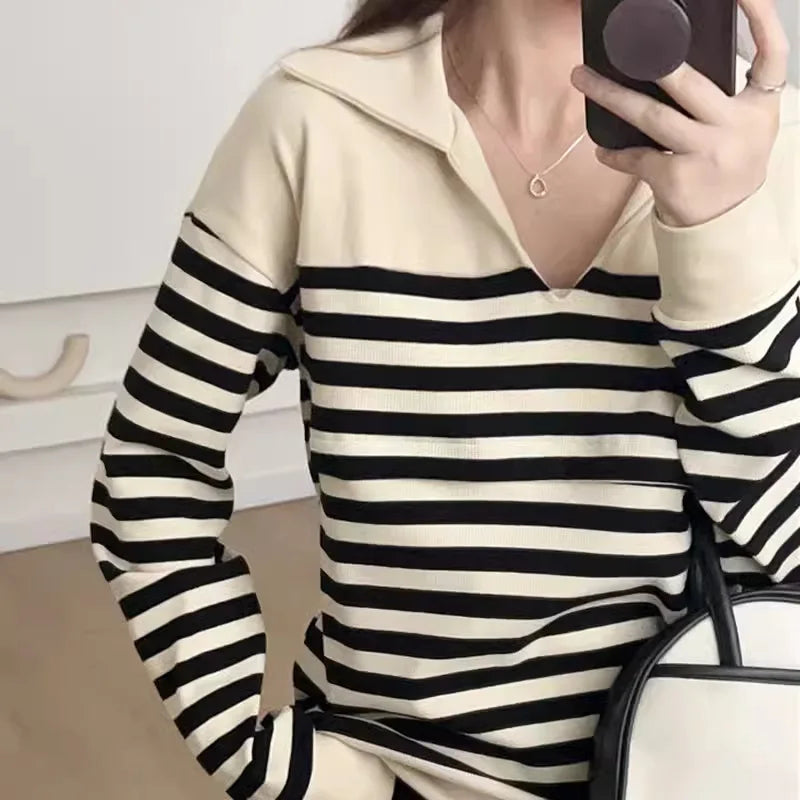 Breastfeeding Blouses Clothes For Pregnant Women Cotton Stripe Spring Autumn Long Sleeve Maternity Clothing Nursing Clothes