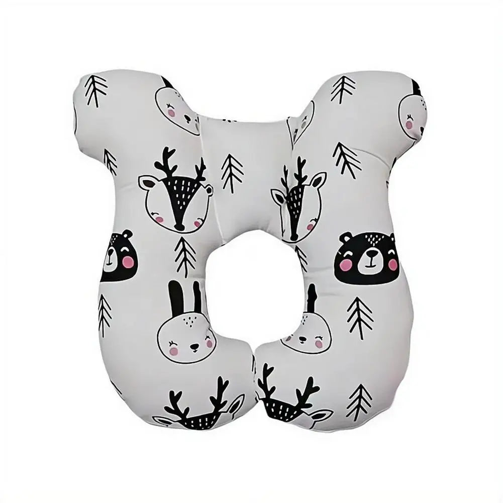 Baby U-shaped Neck Support Pillow Soft Cotton Travel Headrest for Car Seat Stroller Airplane Toddler Cushion for 0-3 Years Old
