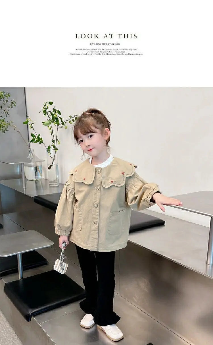 2-12 Years Girls' Coat Spring and Autumn New Style Korean Edition Children's Jacket Casual Windbreaker