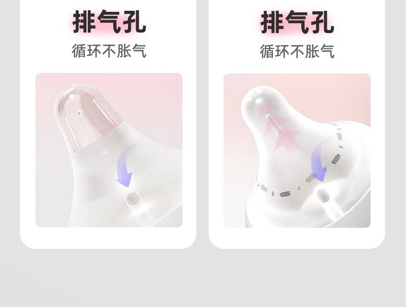 Baby nipples /for pigeon 2nd / 3rd generation bottles, silicone natural taste, wide diameter 5CM universal nipple/