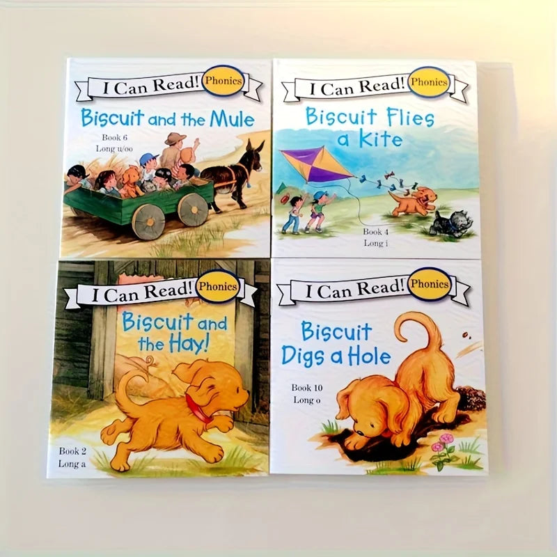 Phonics Readers 12-Book Set,Biscuit The Dog Children's Books for Early Learning, English Beginner Reading Collection,Sekx Tablet