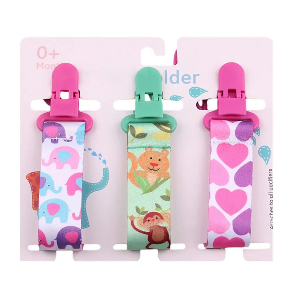 3 Sets of Dummy Pacifier Clips Baby Care Nipple Holder Baby Pacifier Chain Brackets Carrying Pacifier Brackets Gifts