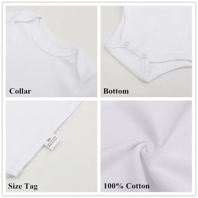 Newborn Baby Boys Girls Clothes Infant Cartoon Daddy and Me Print Short Sleeve Bodysuit Summer Romper Infant Jumpsuit