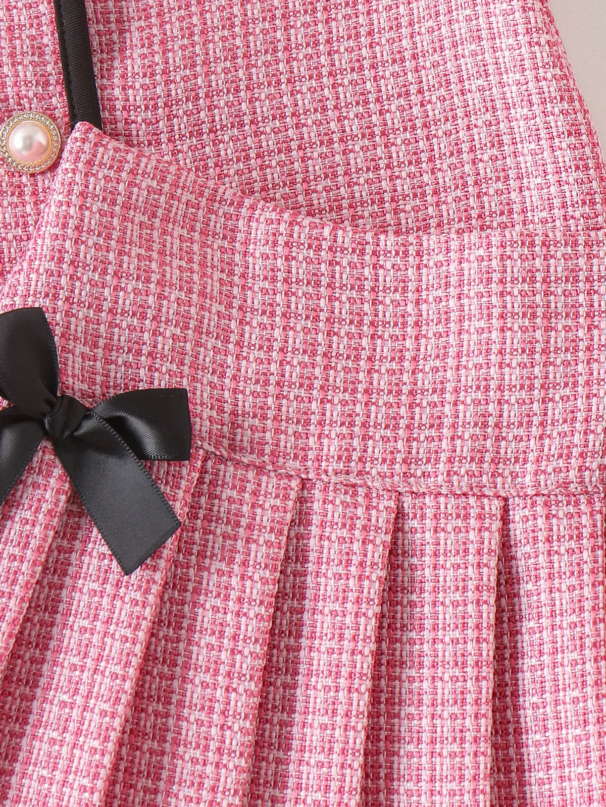 Summer Cross-Border New Girl Sweet and Comfortable 2-7 Years Old Pink Short-Sleeved Top + Short Skirt Set