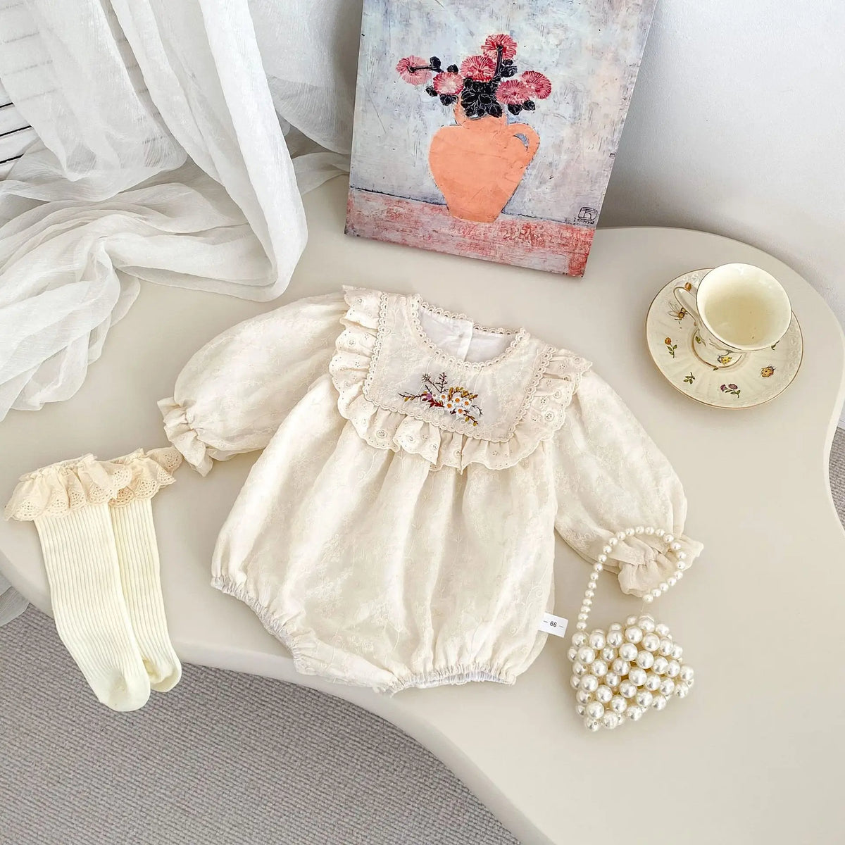 Newborn Baby Clothes Girl Spring Summer 2025 Floral Lace Baby Girl Romper Clothes Cotton Infant Baby Bodysuit Girl Jumpsuit