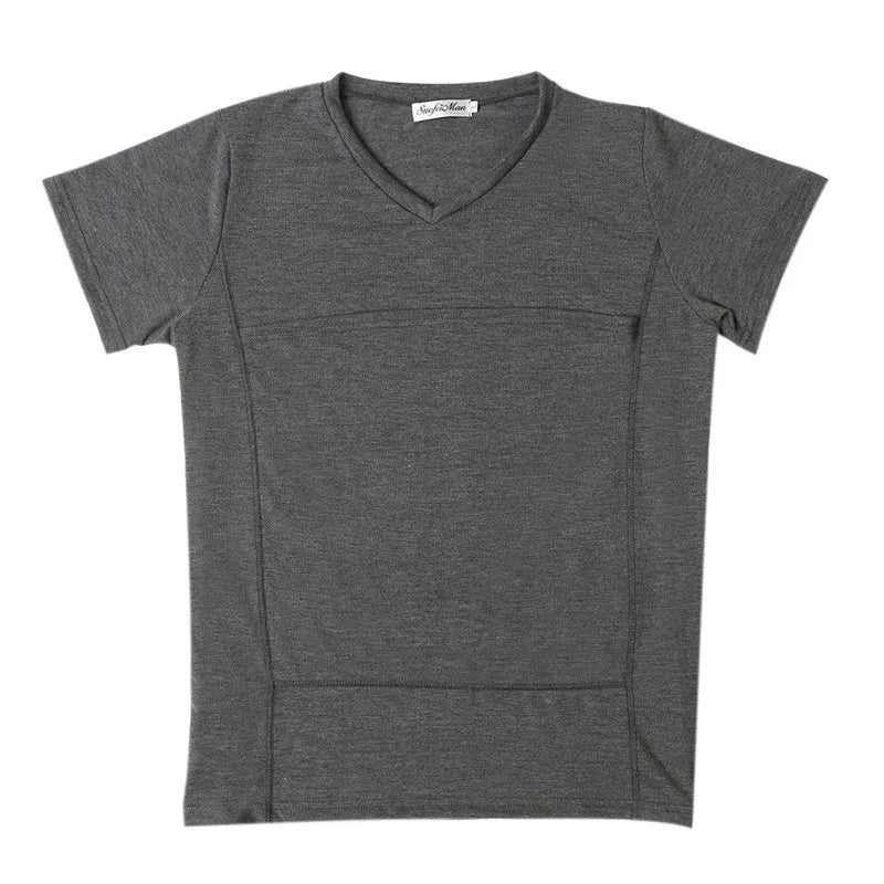 Kangaroo Safety Pocket T-Shirt Baby Summer Pregnancy Carrier Feeding Nylon Cotton Clothing Father Mother Short Sleeves Tops