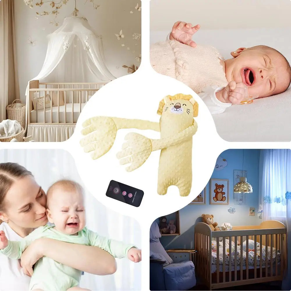Remote Control Electric Baby Sleep Toy Baby Sleep Aid Companion Cartoon Patting Patter Cartoon Baby Sleep Aid Soother Pillow