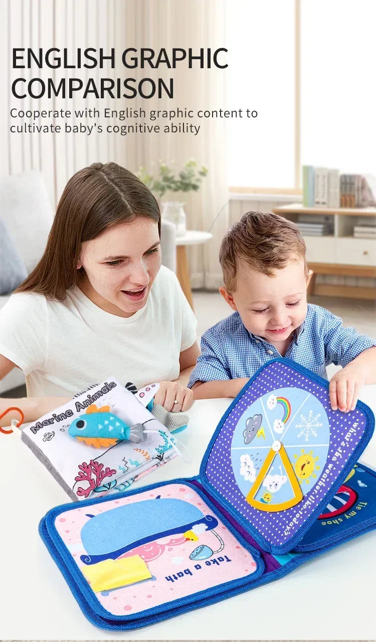 Montessori Busy Book for Toddlers, Activity Books for Airplane Car, Sensory Travel Toys, Preschool Learning Toys For Boy & Girl