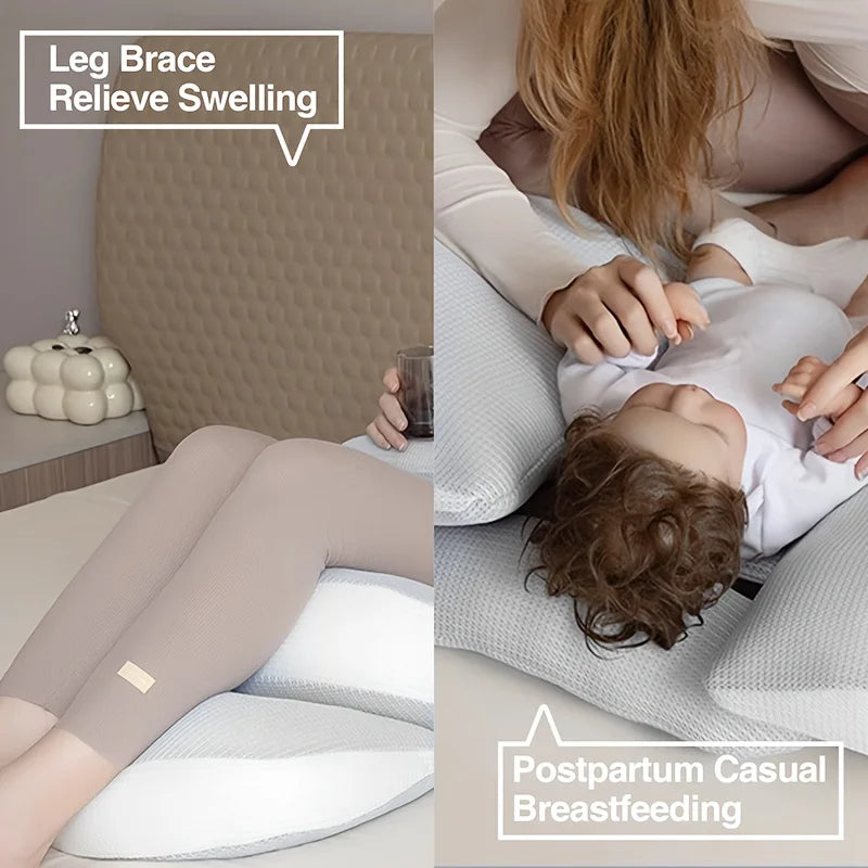 U Shaped Maternity Pillow - Full Body Support for Pregnant Women, Comfortable Belly Back Hip Pain Relief for Side Sleepers