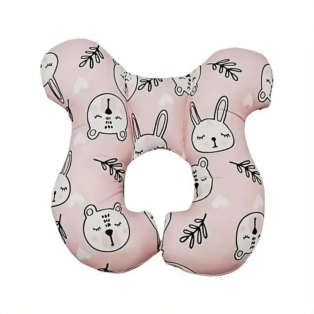 Baby U-shaped Neck Support Pillow Soft Cotton Travel Headrest for Car Seat Stroller Airplane Toddler Cushion for 0-3 Years Old