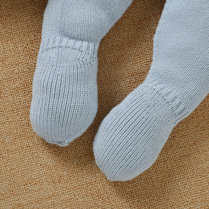 Baby Clothes Sets Winter Warm Knitted Newborn Boys Girls Long Sleeve Sweater Shorts+Pants Outfits 2pcs Infant Autumn Suits 0-18m