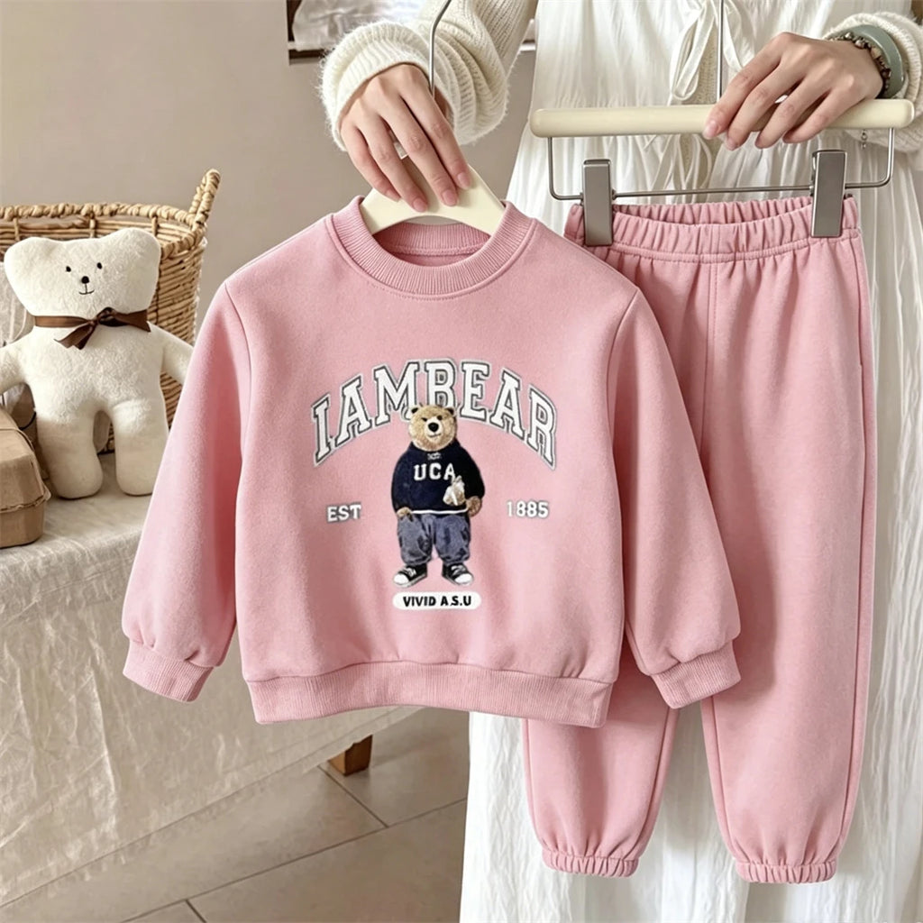 Child New Design Sweatshirts Outfits 1-7Years Old Boys Girls Fashion Hoodie+Pants 2Piece Set Outer Wear Toddler Trendy Wear