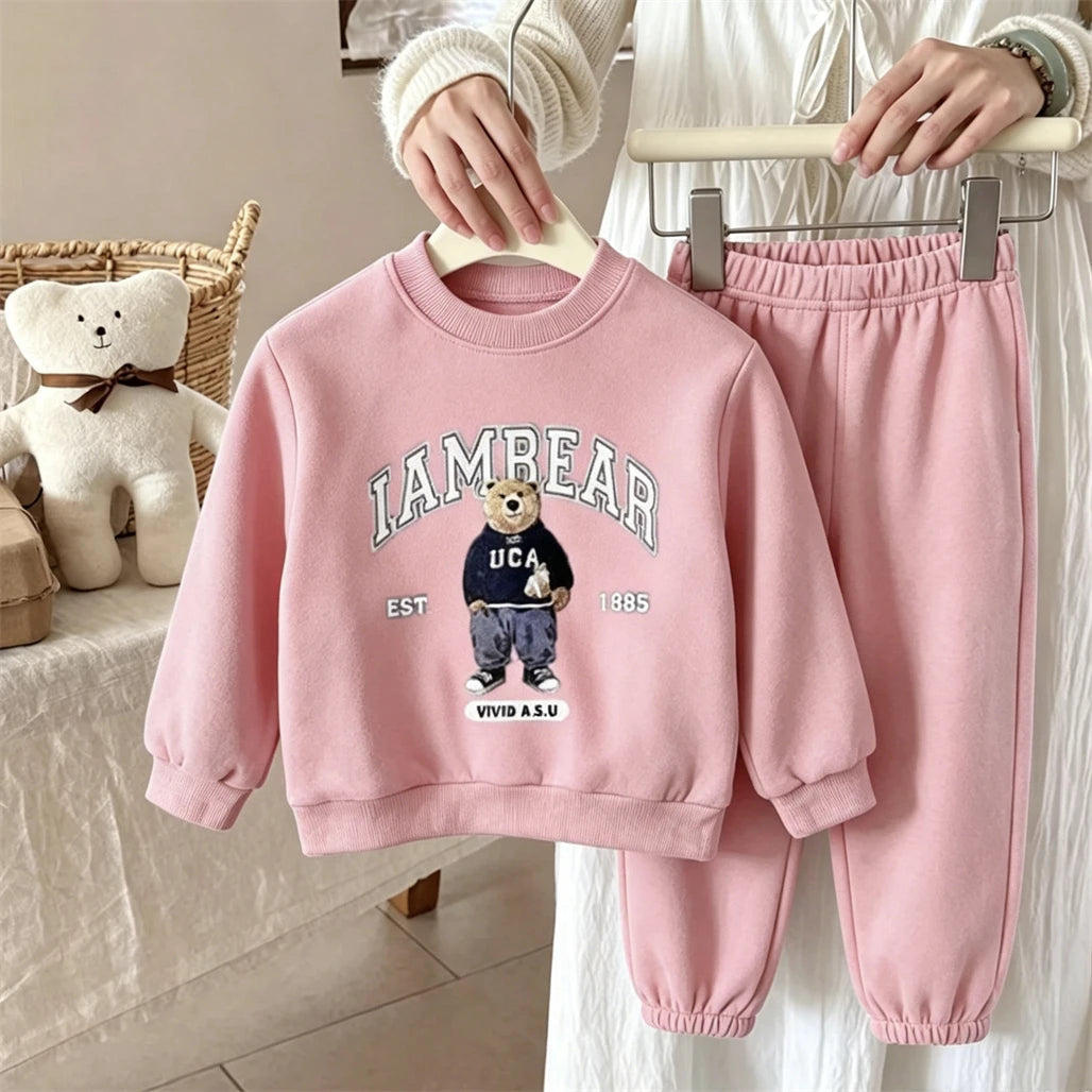 Child New Design Sweatshirts Outfits 1-7Years Old Boys Girls Fashion Hoodie+Pants 2Piece Set Outer Wear Toddler Trendy Wear