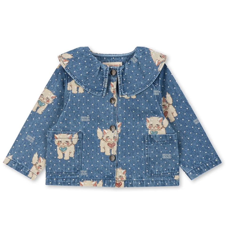 26 KS Toddler Girls Denim Overalls Boys Lemon Jacket Jeans Girl Cat Vest Dress Children Clothes Set Kids Fashion Outerwear Pants