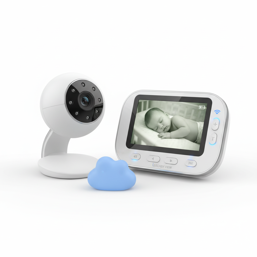 Video baby monitor with camera and parent display unit