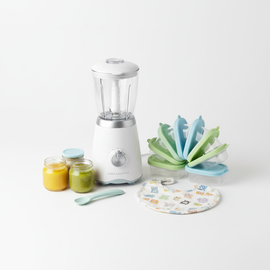 Baby food maker and storage container set